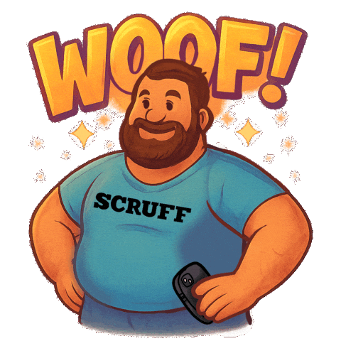 Woof Oso Sticker by SCRUFF