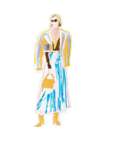 Fashion Watercolor Sticker by One Imaginary Girl