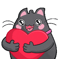 Frensville love cat heart hug Sticker