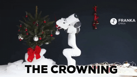 frankaemika giphygifmaker christmas robotic GIF