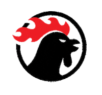 Eatlrg hot fire chicken heat Sticker