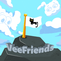 Flying Black Cat GIF by VeeFriends