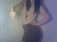 cross fitted skirt GIF