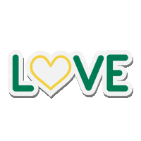 Green And Gold Love Sticker by Norfolk State University