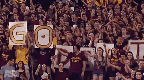 Go Team Cheering GIF by Arizona State University