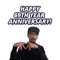 69 Year Anniversary Sticker