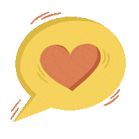 bktart happy heart like yellow Sticker