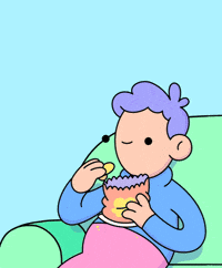 Hungry Couch Potato GIF by doodles