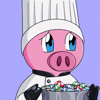 Piggyverse food nft chef pig GIF