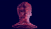 friedpixels animation head motion graphics human GIF