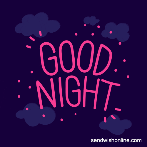 Tired Good Night GIF by sendwishonline.com