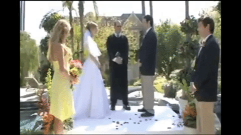 wedding fail GIF