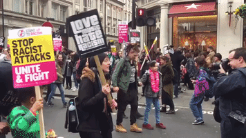 March Against Racism in London Draws Hundreds