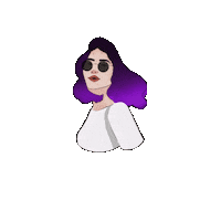 keeofart cool sun glasses sassy Sticker