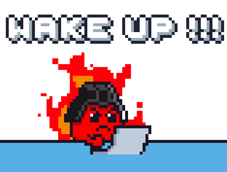 Angry Wake Up Sticker by Potatozzz by 9GAG