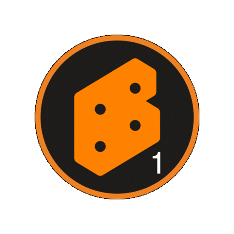 Orange Bb Sticker by Beyond Bouldering