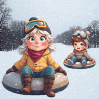 Winter Snowing GIF