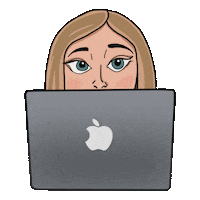 Girl Working Sticker