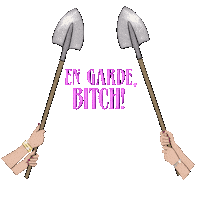 En Garde Cross Sticker by Death Becomes Her on Broadway