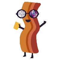 I Love Bacon Cheers Sticker by Lazy Dog Restaurant & Bar