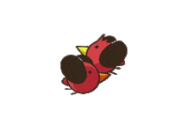 OrangeDragon redbird 橘子龍龍 orangedragon 橘色恐龍 Sticker