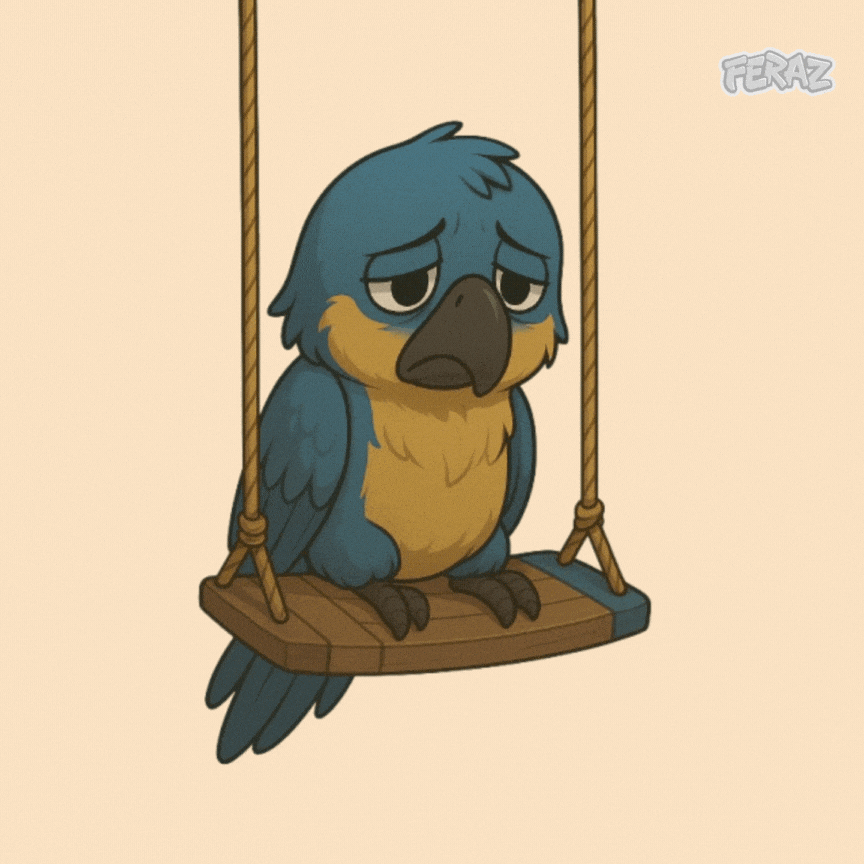 Sad Macaw GIF by Feraz NFT
