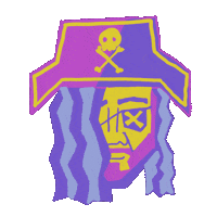 Pirate Spacestation Sticker by Hombre_McSteez