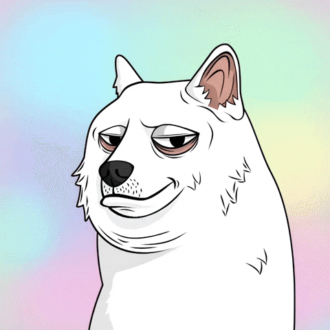 White Dog Illustration GIF by Doge Pound