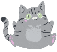 Happy Fat Cat Sticker