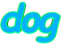 dog text Sticker