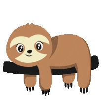 Preguica Cute Sloth Sticker by Bel Diniz