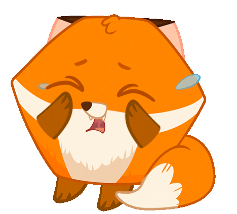 Sad Fox Sticker by Bibi.Pet