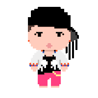 LunaTicVII kpop smile girl pixel Sticker