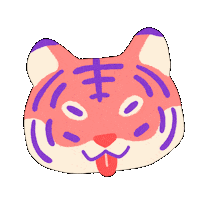 nyantokki sassy tiger hehe sneaky Sticker