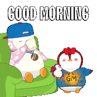Good Morning Coffee Sticker by Pudgy Penguins