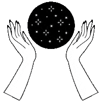 Twinkling Black And White Sticker by Emma Darvick