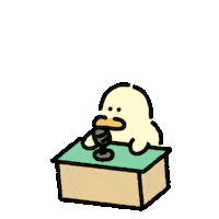 420gram00 character duck banana 캐릭터 Sticker