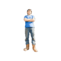 Blue Collar Cowboy Boots Sticker by JC Property Professionals