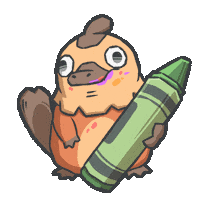 Crayon Platypus Sticker by DillybyDally