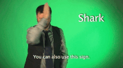 sign language shark GIF by Sign with Robert