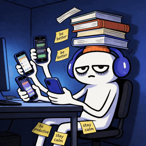 Overwhelmed Office Multitasking Ah-Z