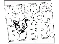 Training Bier Sticker by Fichtenfuechse