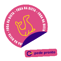 pede-pronto comida dieta alelo pede pronto Sticker