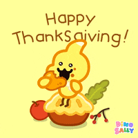 Happy Thanksgiving Day GIF by DINOSALLY