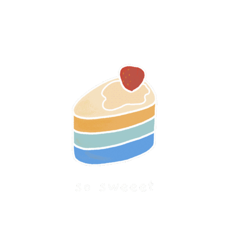 ppomdraws giphyupload cake so sweet strawberry cake Sticker