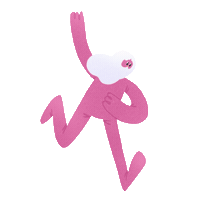 Pink Run Sticker
