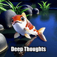 Koi Fish Contemplation GIF by TheConfishius
