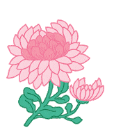 Butterfly Peony Sticker by Asian Civilisations Museum