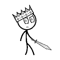 hansrinaldi king attack sword mean Sticker