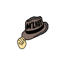 shopfrankiesue hat fedora mlady frankiesue Sticker